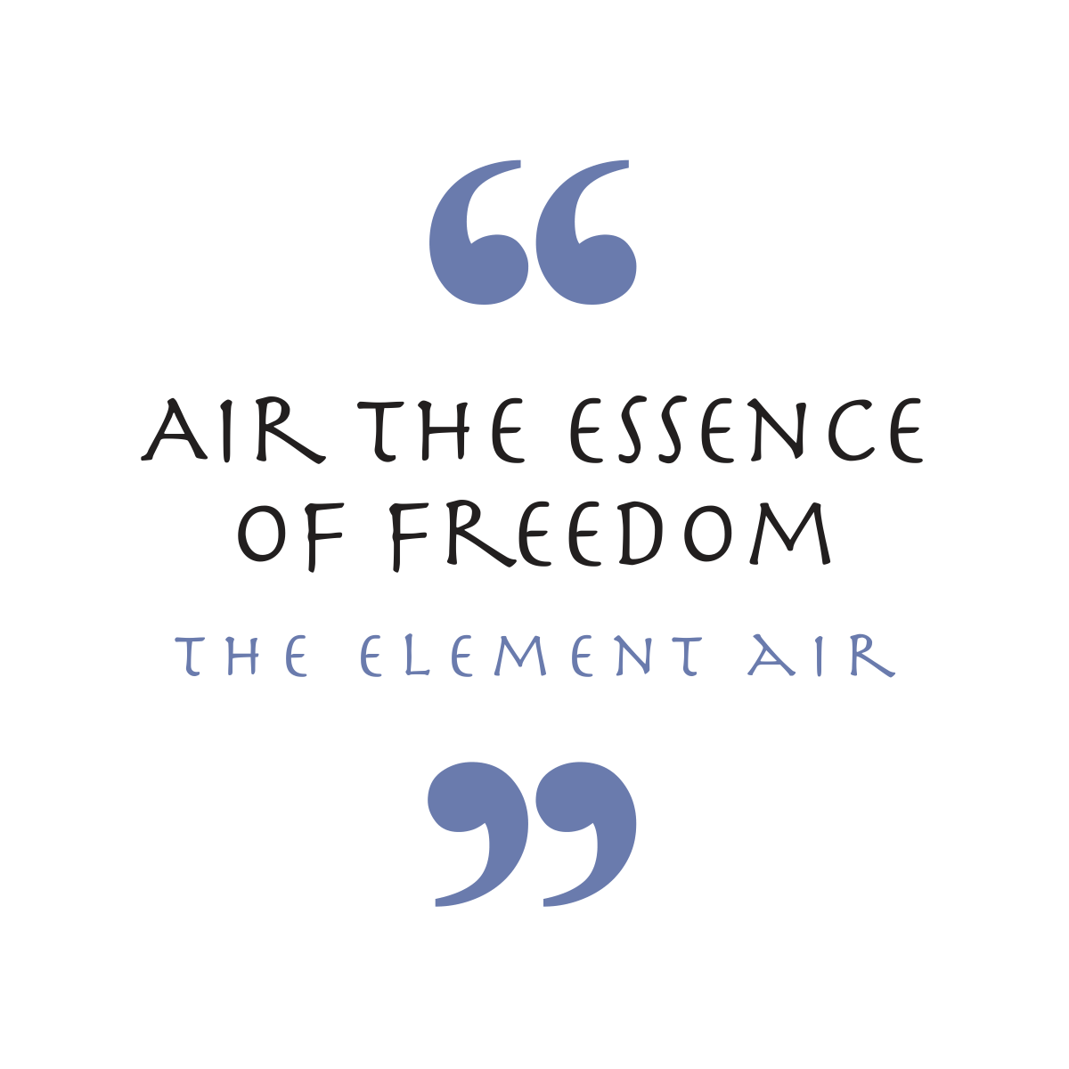 The Essence Of Freedom — Air Element (Element Symbol)