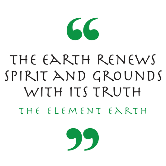 The Earth Renews Spirit And Grounds With Its Truth — Earth Element (Element Symbol)