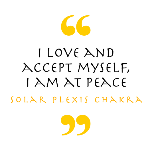 I Love And Accept Myself, I Am At Peace — Solar Plexus Chakra (Chakra Symbol)