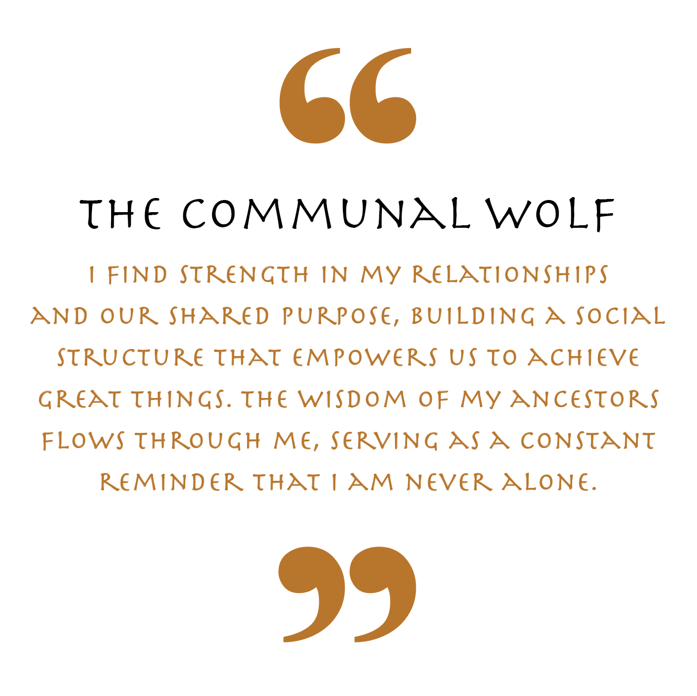 The Communal Wolf (Animal Empowerment)