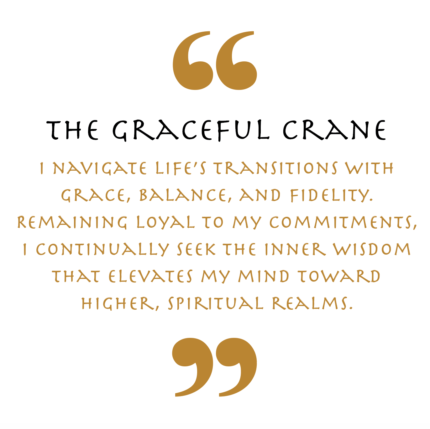The Gracious Crane (Animal Empowerment)