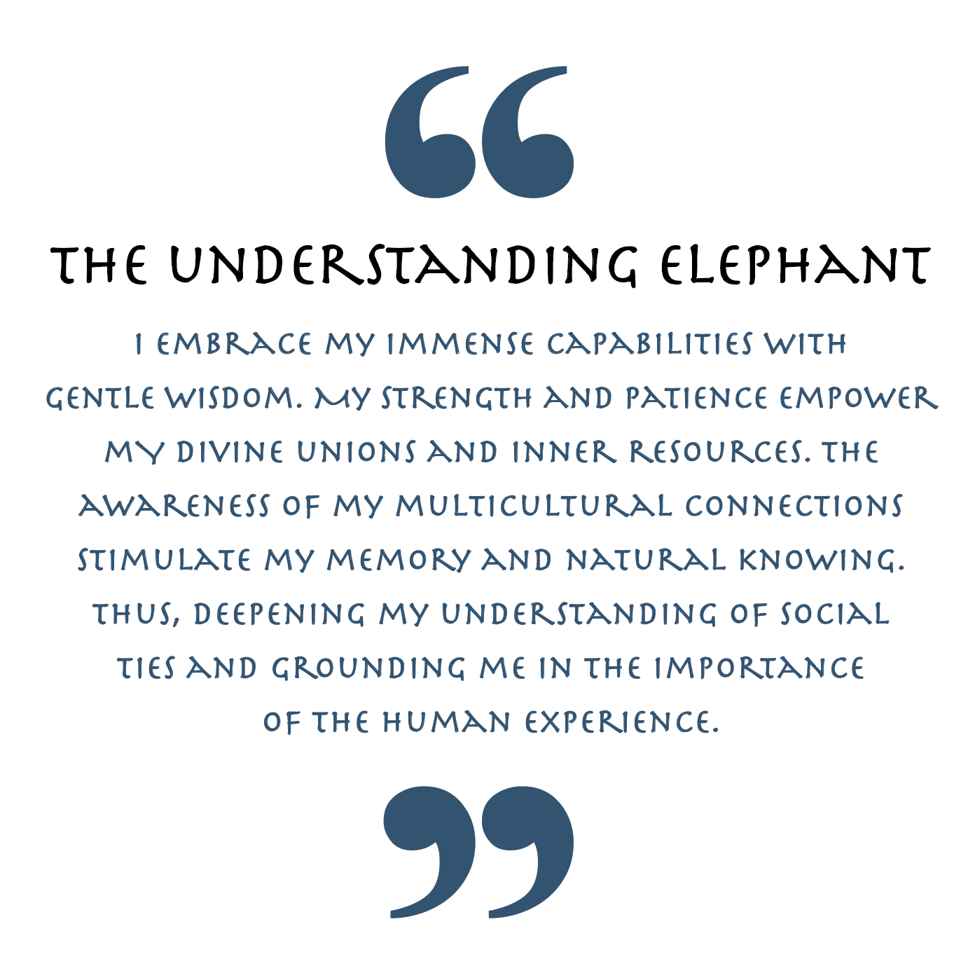 The Understanding Elephant (Animal Empowerment)